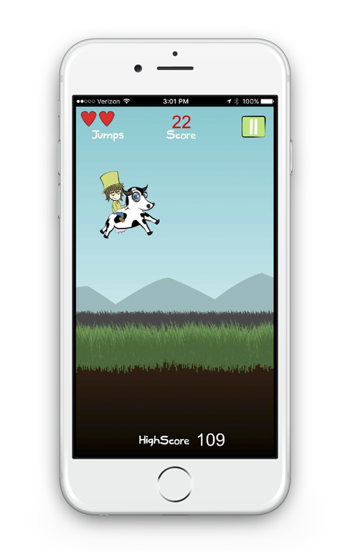 A screenshot of my Gottfrid's Adventure Mobile Game