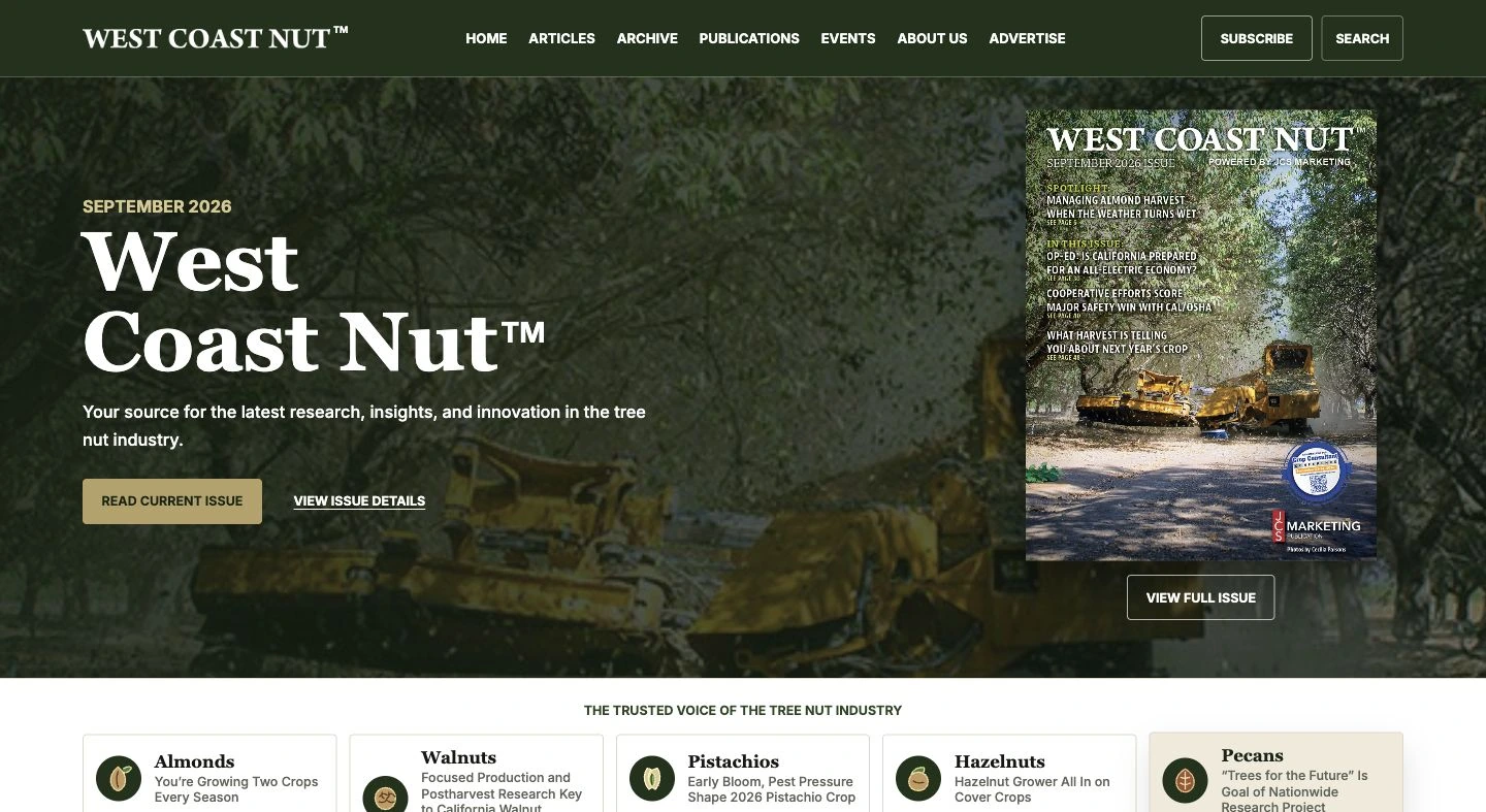 West Coast Nut: Editorial homepage