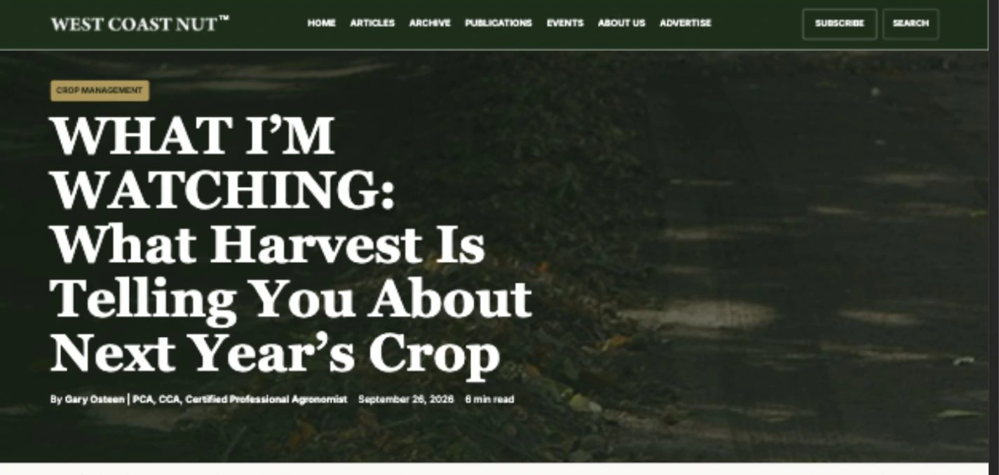 West Coast Nut: Article layout